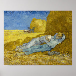 Póster Vincent Van Gogh - Mediodía, Descanso del trabajo 