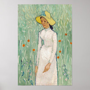 Póster Vincent van Gogh - Muchacha de Blanco