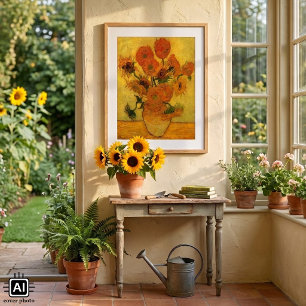 Póster Vincent van Gogh Naturaleza Muerta Florero con 15