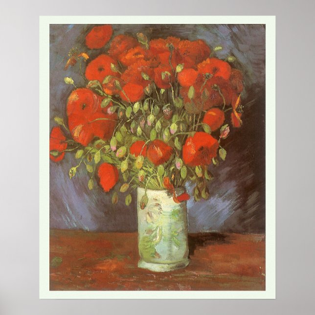 Póster Vincent van Gogh Naturaleza muerta Jarrón con amap (Frente)