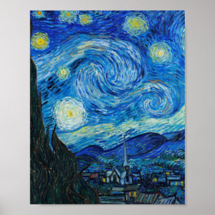 Póster Vincent Van Gogh - Noche estrellada