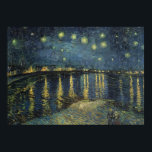 Póster Vincent van Gogh | Noche estrellada sobre el Ródan<br><div class="desc">La noche estrellada de 1888 | por Vincent van Gogh | Ubicación del arte: Musee d'Orsay,  París,  Francia | Artista neerlandés | Número de colección de imágenes: XIR60960</div>