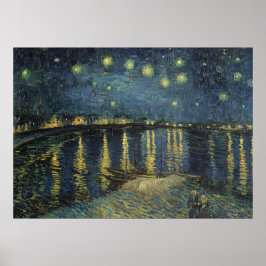 Póster Vincent van Gogh | Noche estrellada sobre el Ródan