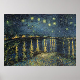 Póster Vincent van Gogh   Noche estrellada sobre el Ródan