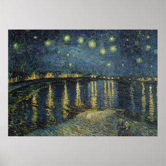 Póster Vincent van Gogh | Noche estrellada sobre el Ródan