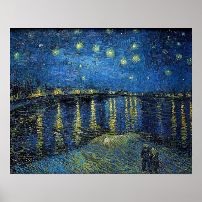 Póster Vincent Van Gogh - Noche estrellada sobre el Ródan (Frente)