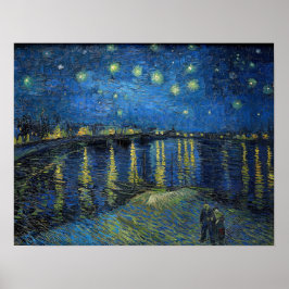 Póster Vincent Van Gogh - Noche estrellada sobre el Ródan