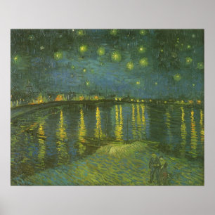 Póster Vincent van Gogh - Noche estrellada sobre el Ródan