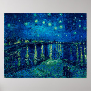 Póster Vincent Van Gogh - Noche estrellada sobre el Ródan