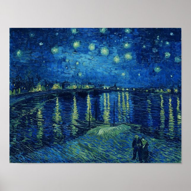 Póster Vincent Van Gogh - Noche estrellada sobre el Ródan (Frente)