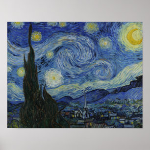 Póster Vincent van Gogh - Noche Starry