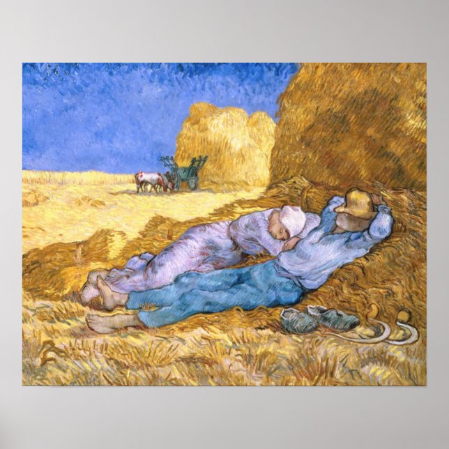 Póster Vincent van Gogh | Noon, La Siesta, después de Mil (Frente)