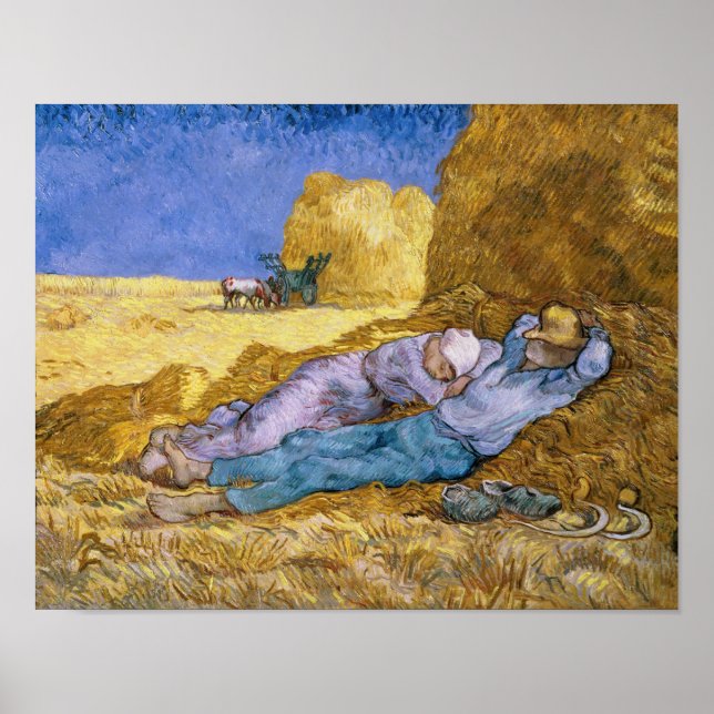 Póster Vincent van Gogh | Noon, La Siesta, después de Mil (Frente)