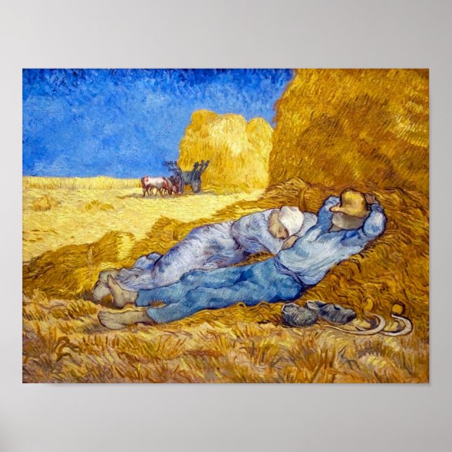 Póster Vincent Van Gogh - Noon Rest From Work - Bella Art (Frente)