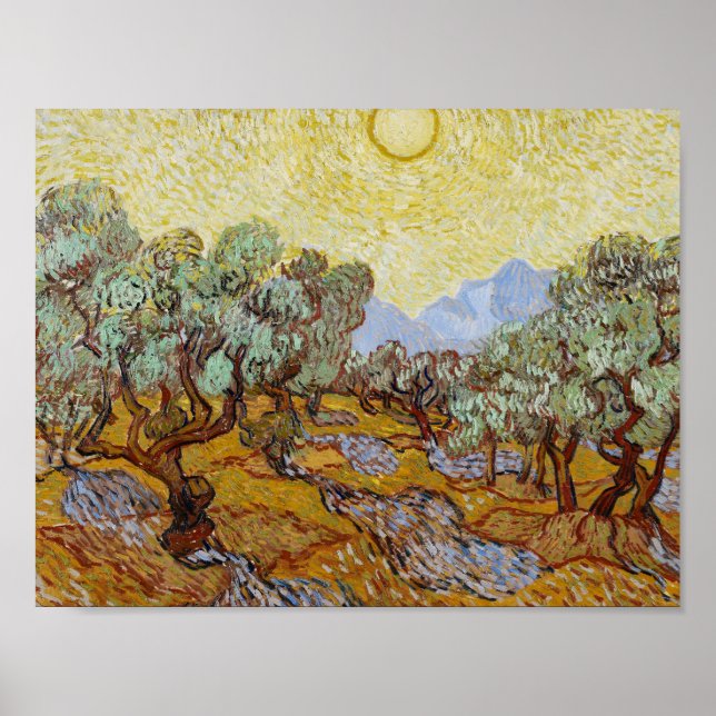 Póster Vincent van Gogh - Olivos (Frente)