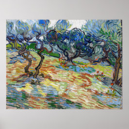 Póster Vincent van Gogh - Olivos: Cielo azul brillante