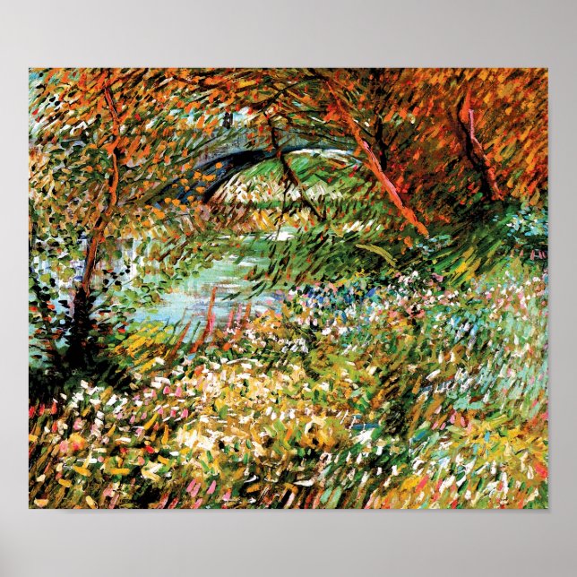 Póster Vincent Van Gogh - Orillas del Sena en primavera (Frente)