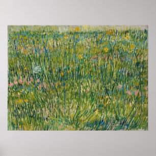 Póster Vincent van Gogh - Parche de pasto