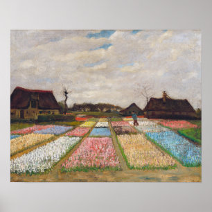 Póster Vincent van Gogh - Parterres de flores en Holanda