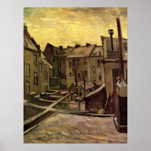 Póster Vincent van Gogh, Patios de casas antiguas, Ambere