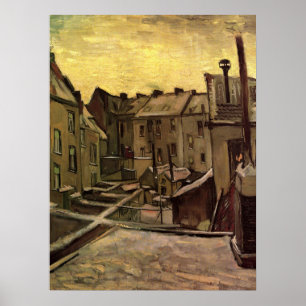 Póster Vincent van Gogh, Patios de casas antiguas, Ambere