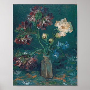 Póster Vincent Van Gogh - Pequeña botella con peonías