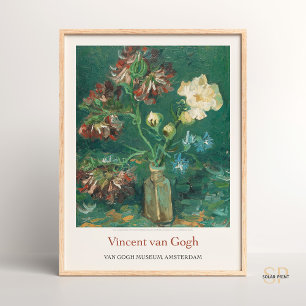 Póster Vincent van Gogh Pequeña Botella Con Peonies Art P