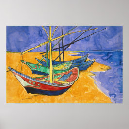 Póster Vincent van Gogh - Pescadores en la playa