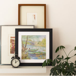 Póster Vincent van Gogh Pescando en primavera, Pont de Cl