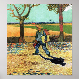 Póster Vincent Van Gogh - Pintor De Camino Al Trabajo