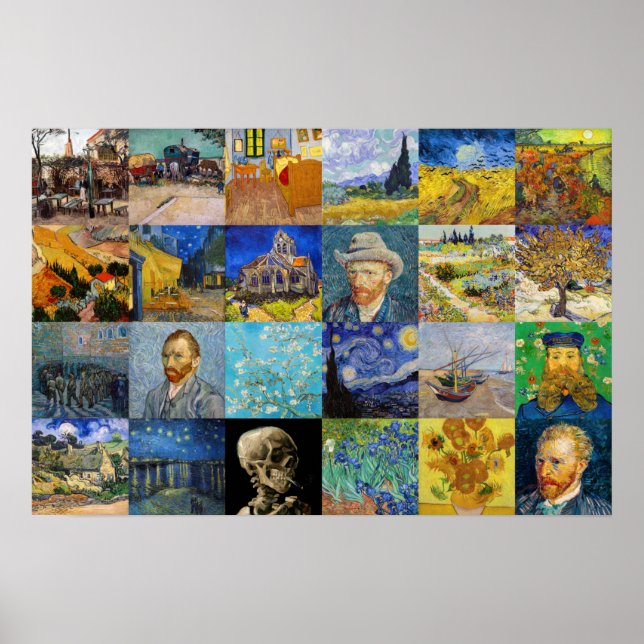 Póster Vincent van Gogh - Piquetas maestras del mosaico (Frente)