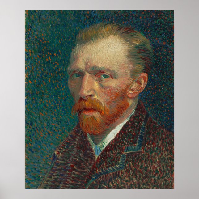 Póster Vincent Van Gogh, Primavera autorretrato 1887 (Frente)