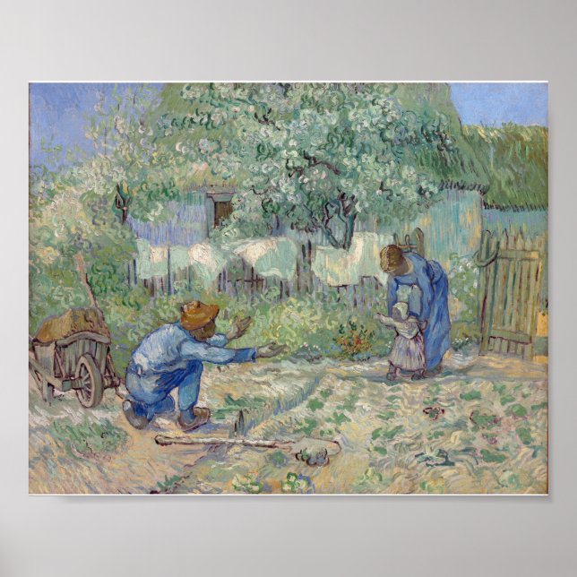 Póster Vincent Van Gogh - Primeros pasos, después de Mill (Frente)