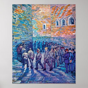 Póster Vincent Van Gogh - Prisioneros Caminando Por La Ro