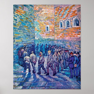Póster Vincent Van Gogh - Prisioneros Caminando Por La Ro