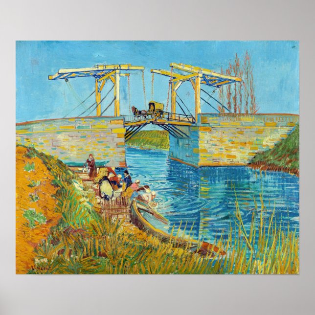 Póster Vincent van Gogh - Puente Langlois en Arles #1 (Frente)