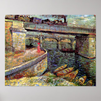 Póster Vincent Van Gogh - Puentes A Través Del Sena