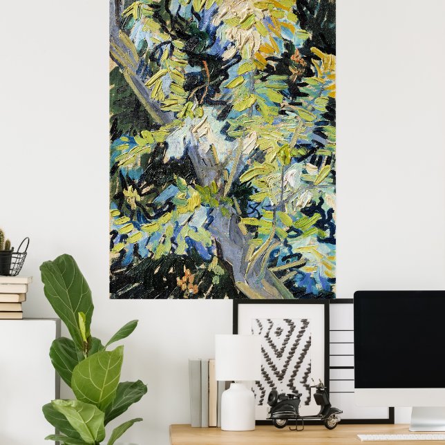 Póster Vincent van Gogh, Ramas de acacia floreciendo, (Oficina en casa)