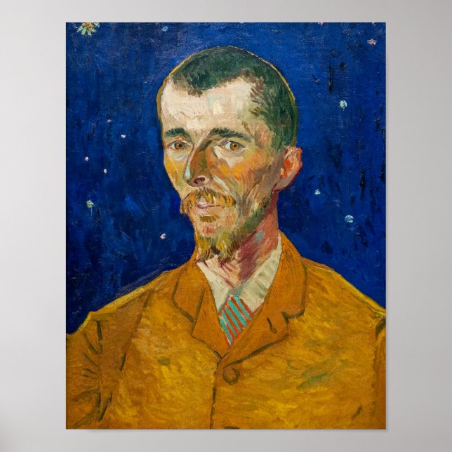 Póster Vincent Van Gogh - Retrato de Eugene Boch, Arles (Frente)