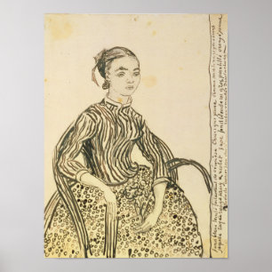 Póster Vincent van Gogh Retrato de un joven Chica, 1888