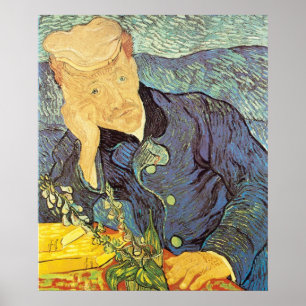 Póster Vincent van Gogh - Retrato del doctor Gachet