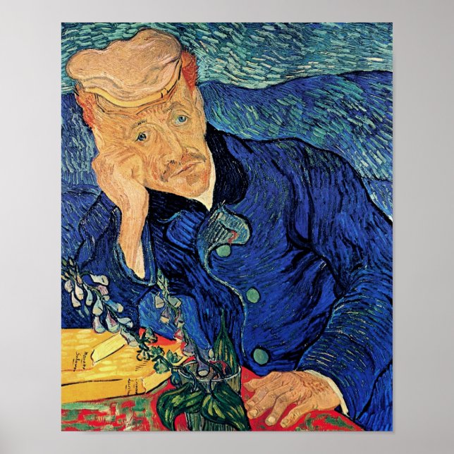 Póster Vincent Van Gogh - Retrato del Doctor Gachet (Frente)