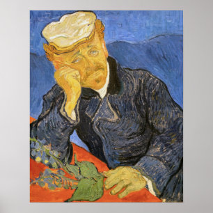 Póster Vincent Van Gogh - Retrato del Médica Paul Gachet