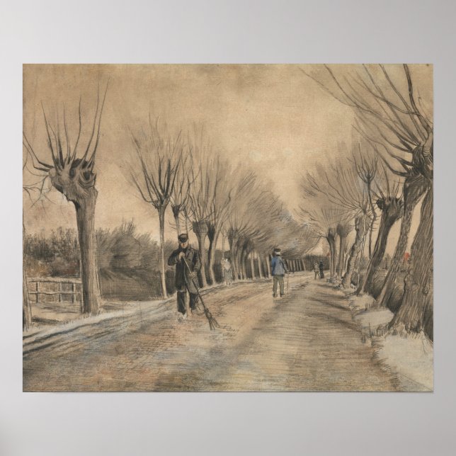 Póster Vincent van Gogh - Road in Etten (Frente)