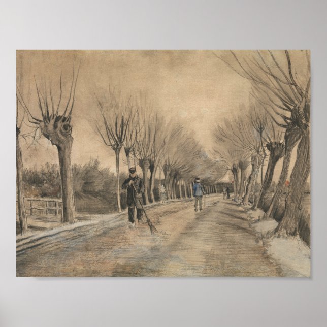 Póster Vincent van Gogh - Road in Etten (Frente)