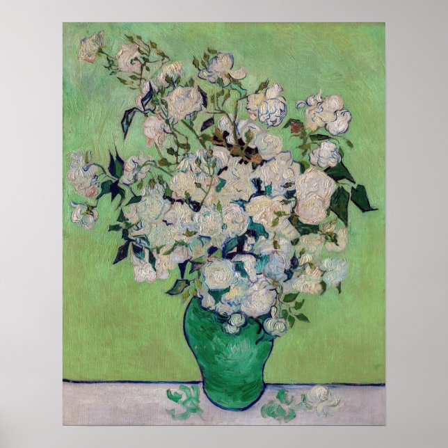 Póster Vincent van Gogh - Rosas (Frente)