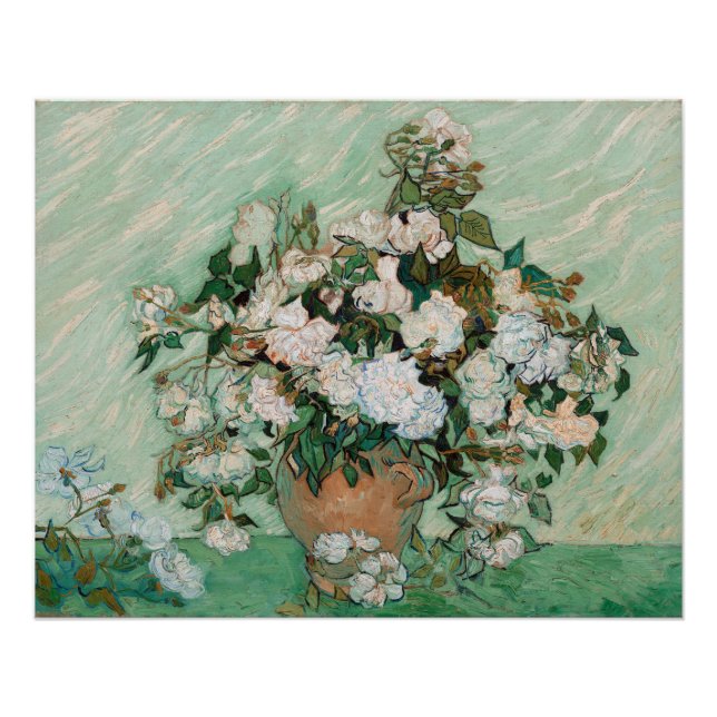 Póster Vincent van Gogh | Rosas, 1890 (Anverso)