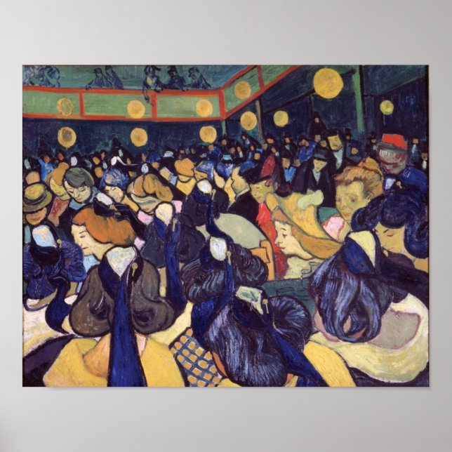 Póster Vincent Van Gogh - Salón De Baile En Arles (Frente)