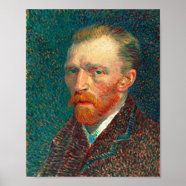 Póster Vincent Van Gogh se autorretrato con Bella Artes d (Frente)