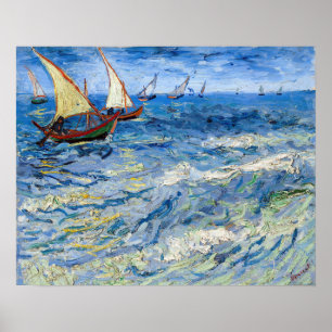 Póster Vincent van Gogh - Seascape at Saintes-Maries